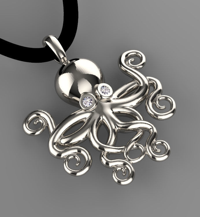pendant octopus 3D print model_41