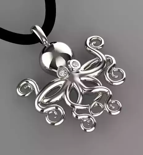 pendant octopus 3D print model