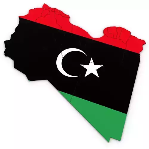 3D  Political Map of Libya  3D model