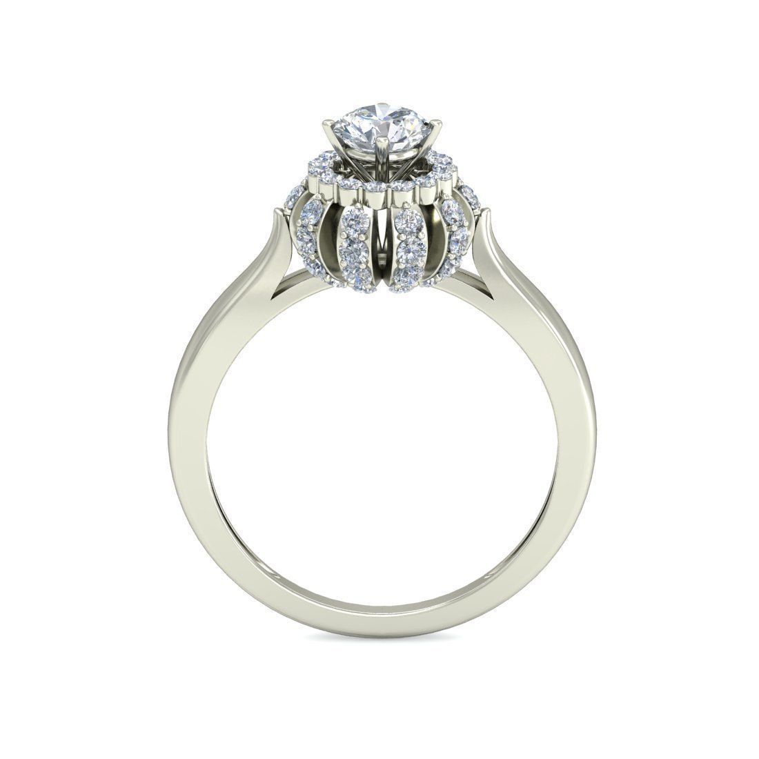 solitaire ring 3dm stl render detail 3D print model_1