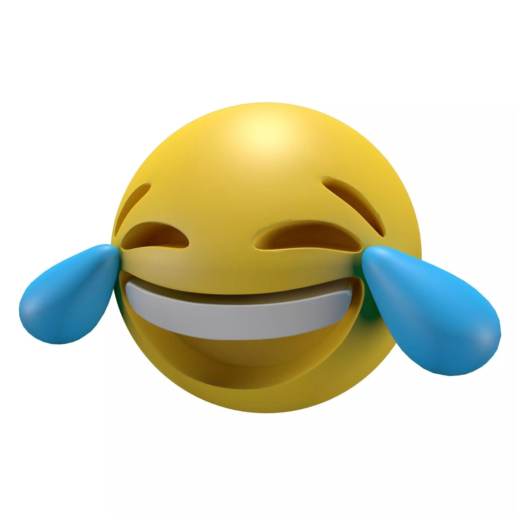 Face With Tears of Joy Low-poly 3D model_0