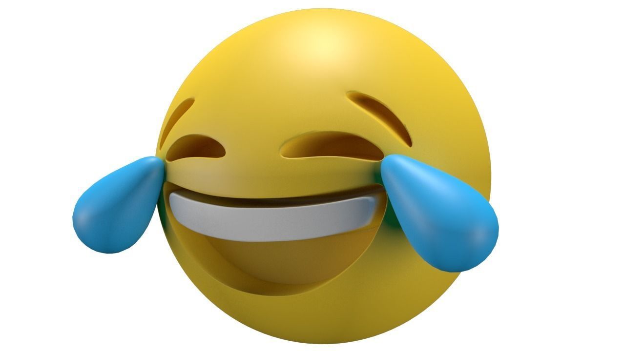 Face With Tears of Joy Low-poly 3D model_1