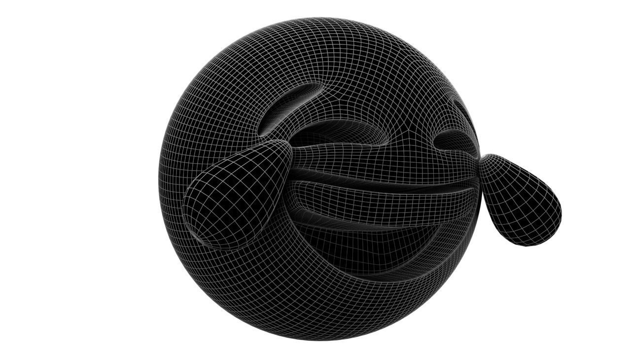 Face With Tears of Joy Low-poly 3D model_7