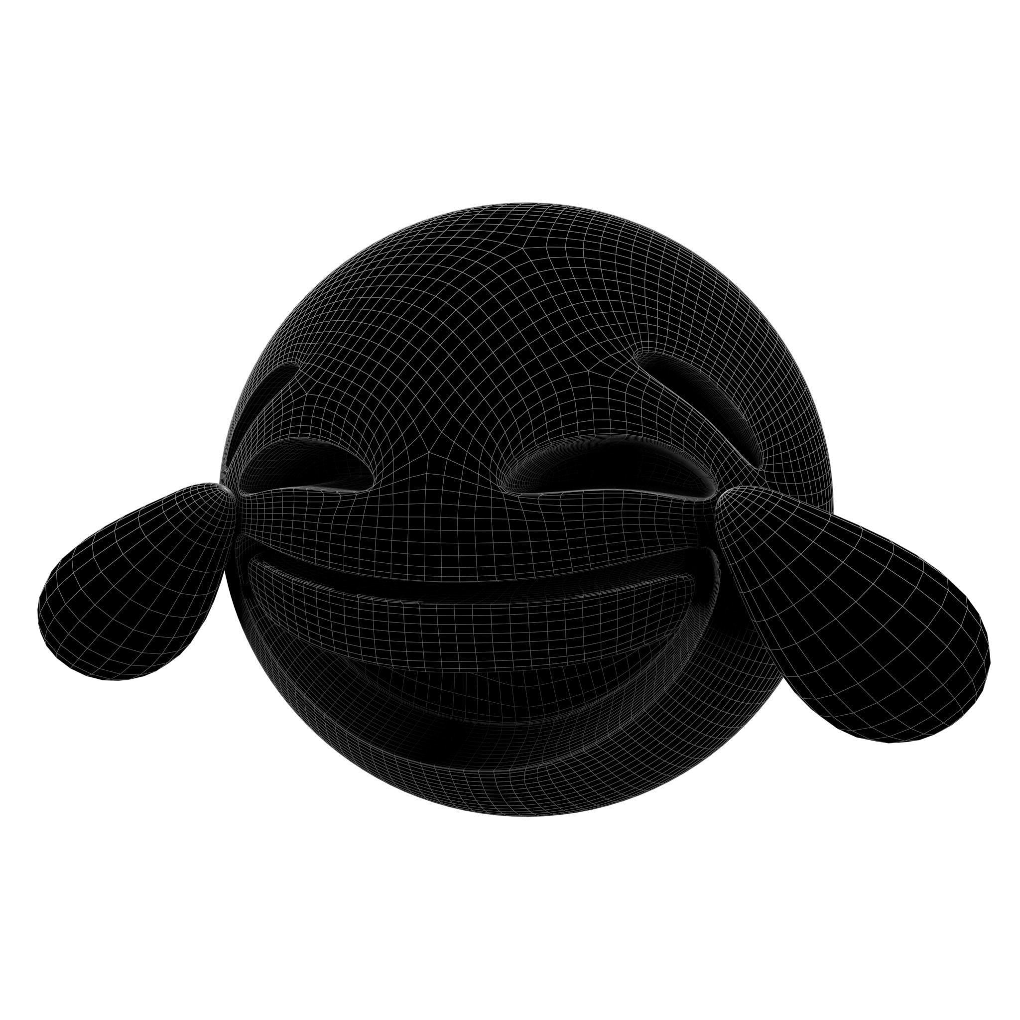 Face With Tears of Joy Low-poly 3D model_4