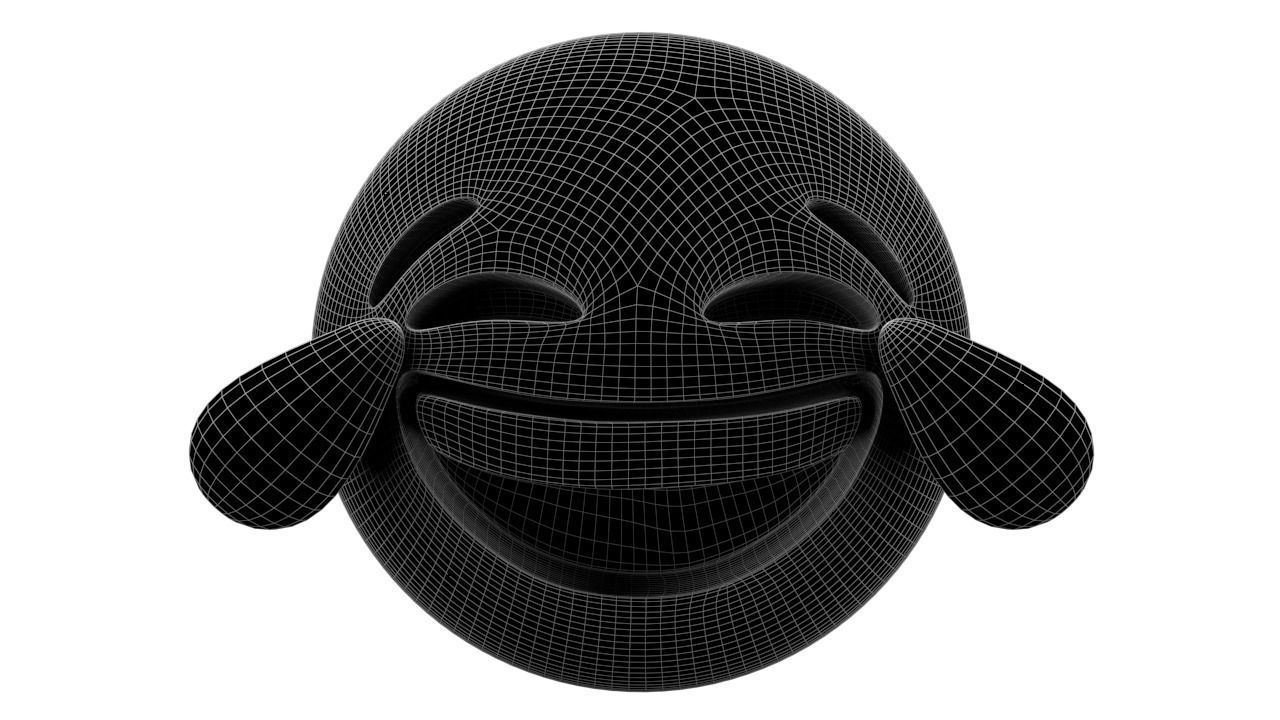 Face With Tears of Joy Low-poly 3D model_6