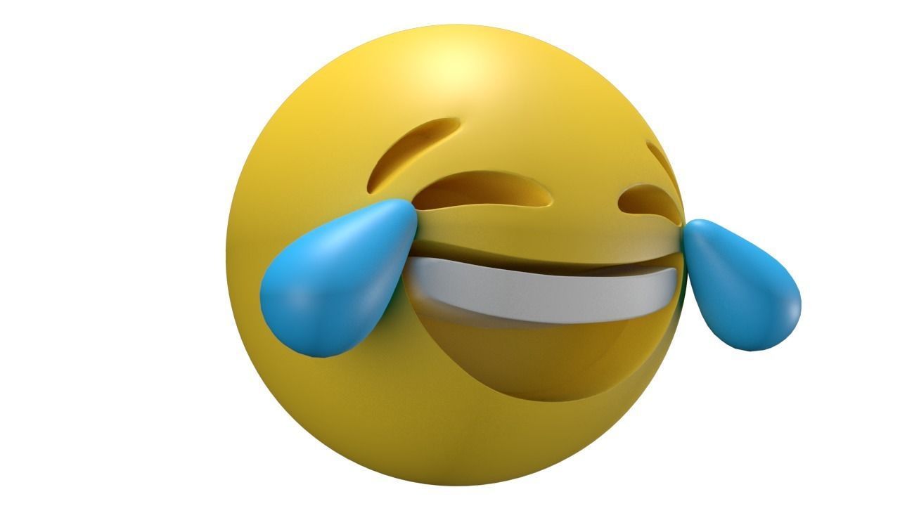 Face With Tears of Joy Low-poly 3D model_3