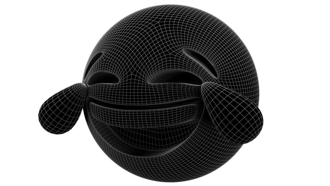 Face With Tears of Joy Low-poly 3D model_5