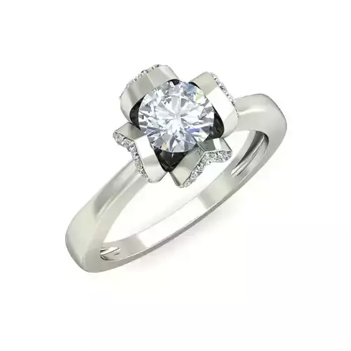 solitaire ring 3dm stl render detail