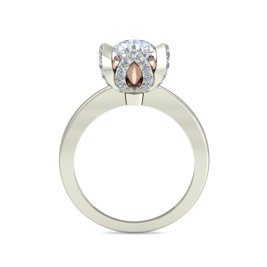 solitaire ring 3dm stl render detail 3D print model_1
