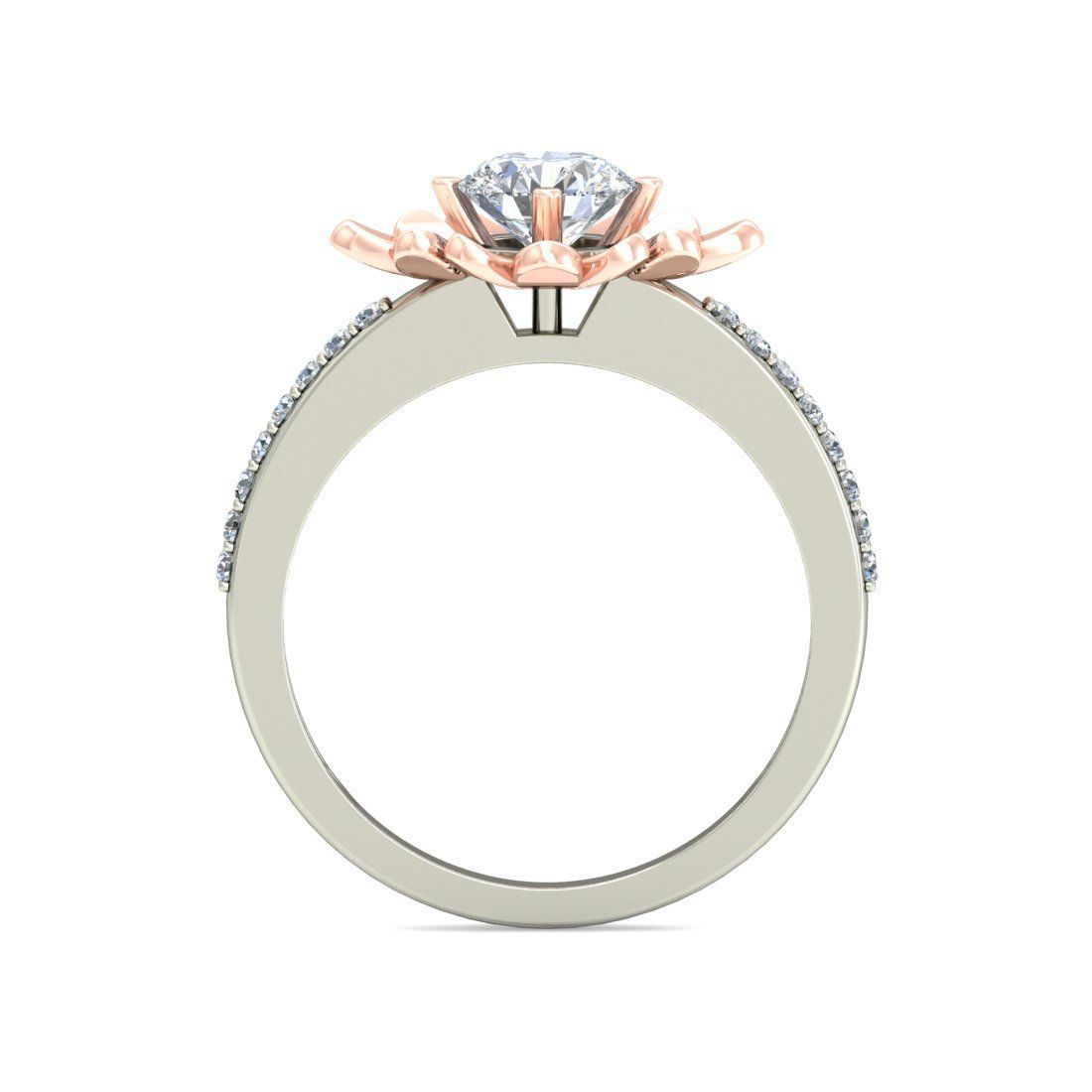 solitaire ring 3dm stl render detail 3D print model_2