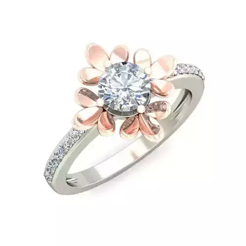 solitaire ring 3dm stl render detail