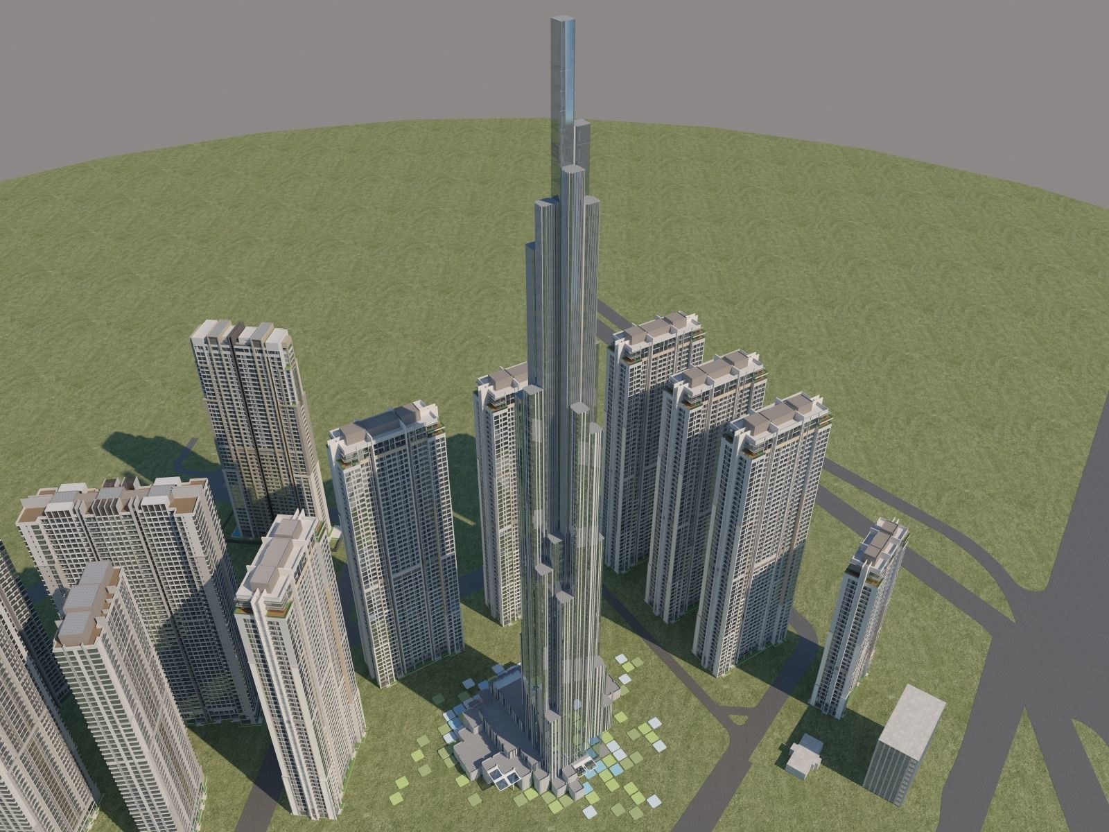 Landmark 81 building  3d model 3D model_1