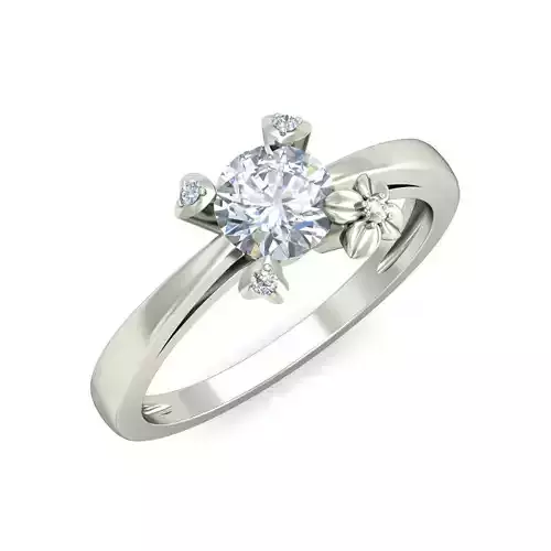 solitaire ring 3dm stl render detail