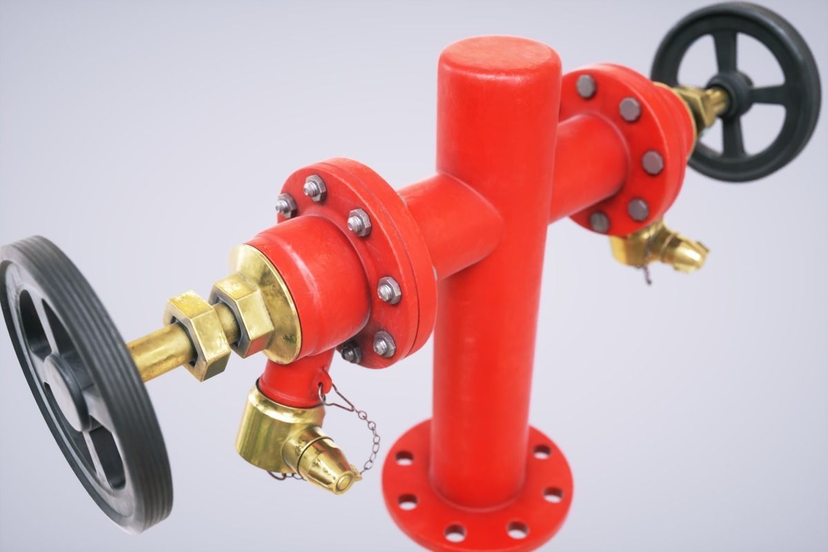 Fire Hydrant Double 3D model_3