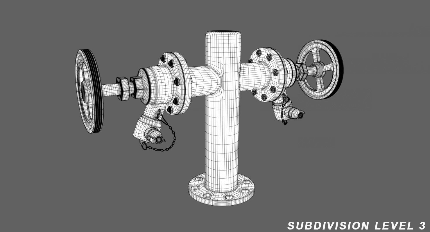 Fire Hydrant Double 3D model_6