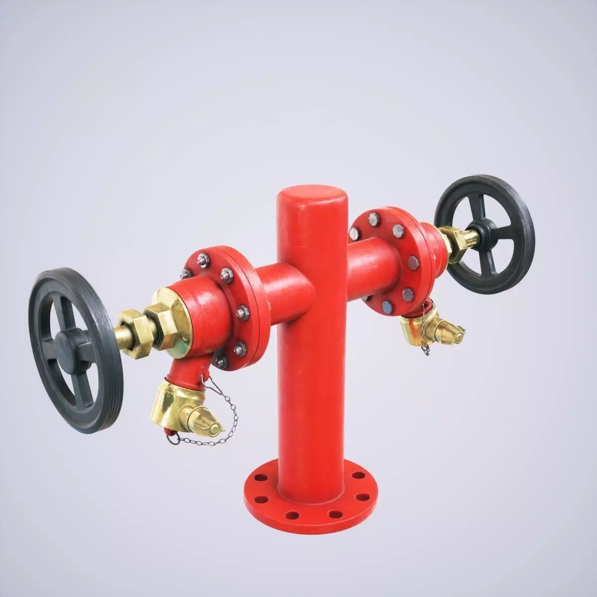 Fire Hydrant Double 3D model_0