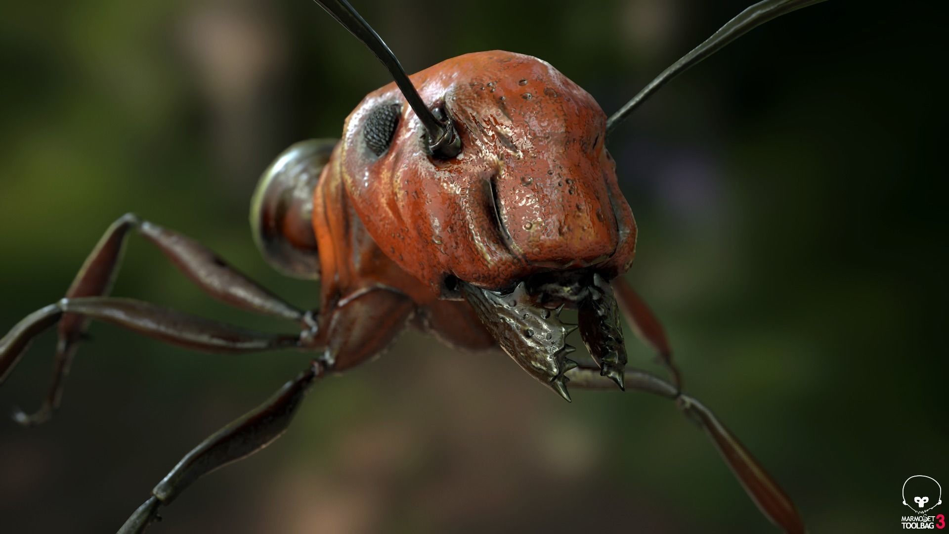 Red Ant Low Poly 3d model