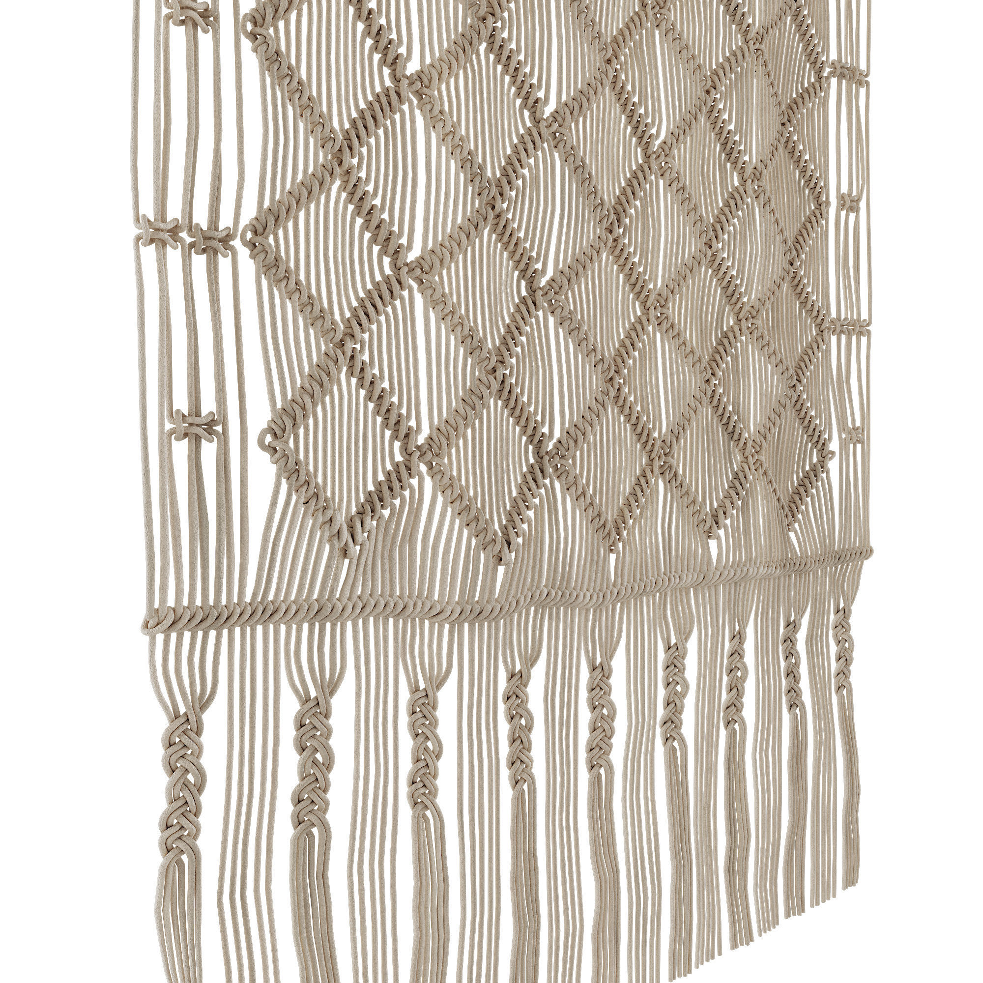 Macrame wall hanging 3D model_3