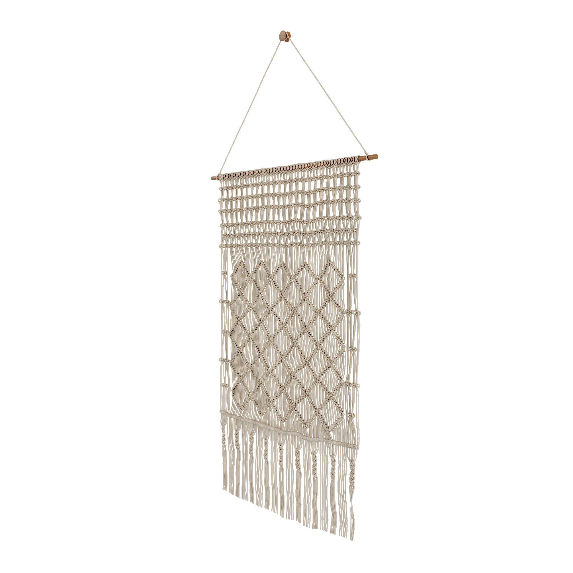 Macrame wall hanging 3D model_1
