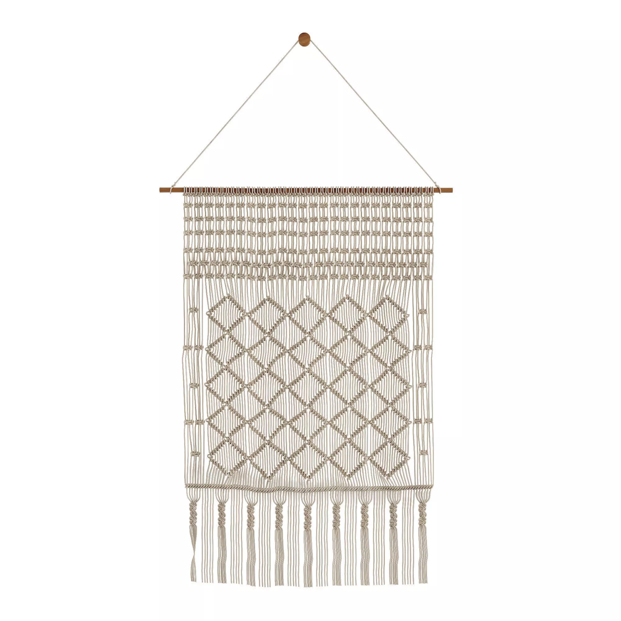 Macrame wall hanging 3D model_0