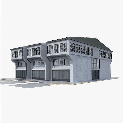Modular Industrial Building 3D model
