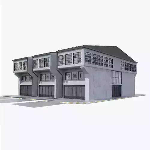 Modular Industrial Building 3D model