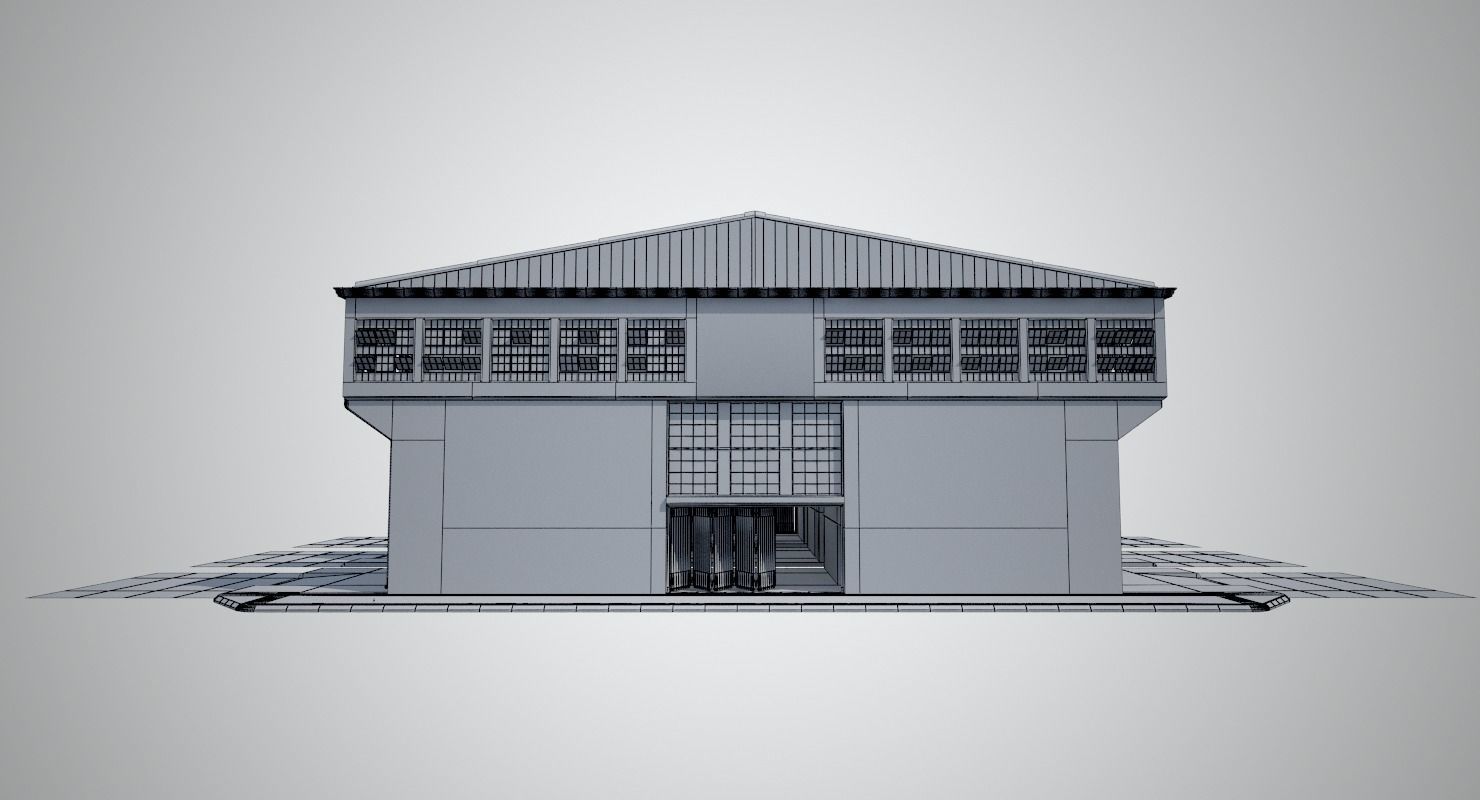 Modular Industrial Building 3D model_5