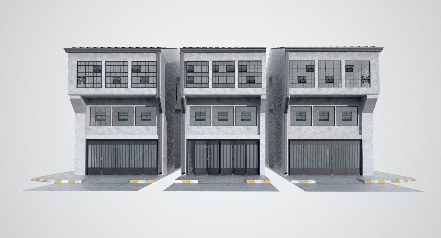 Modular Industrial Building 3D model_2