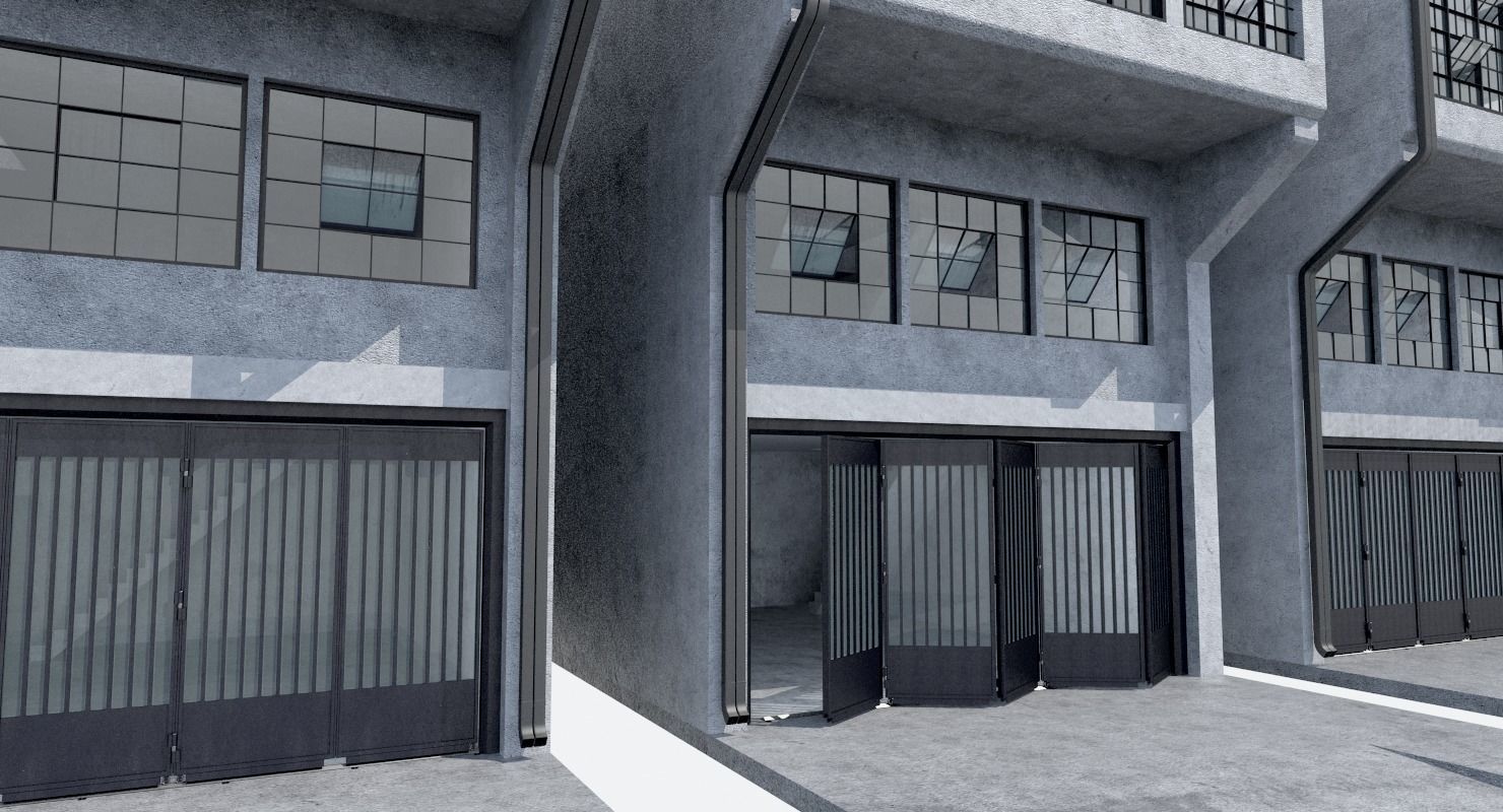 Modular Industrial Building 3D model_9