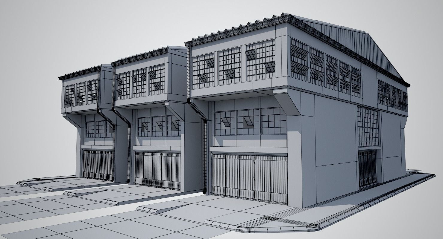 Modular Industrial Building 3D model_7