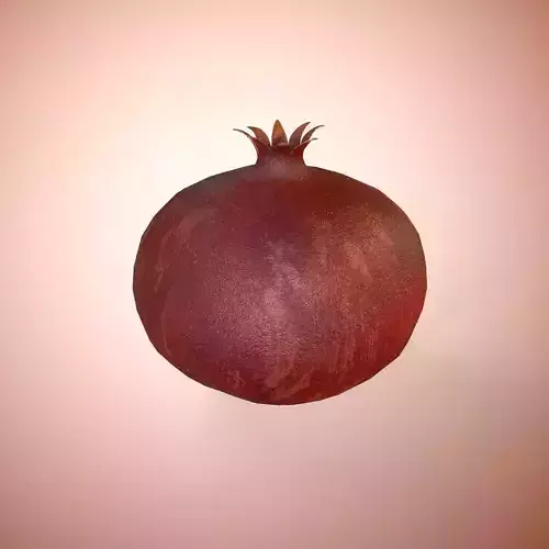 Garnet Low-poly 3D model pomegranate