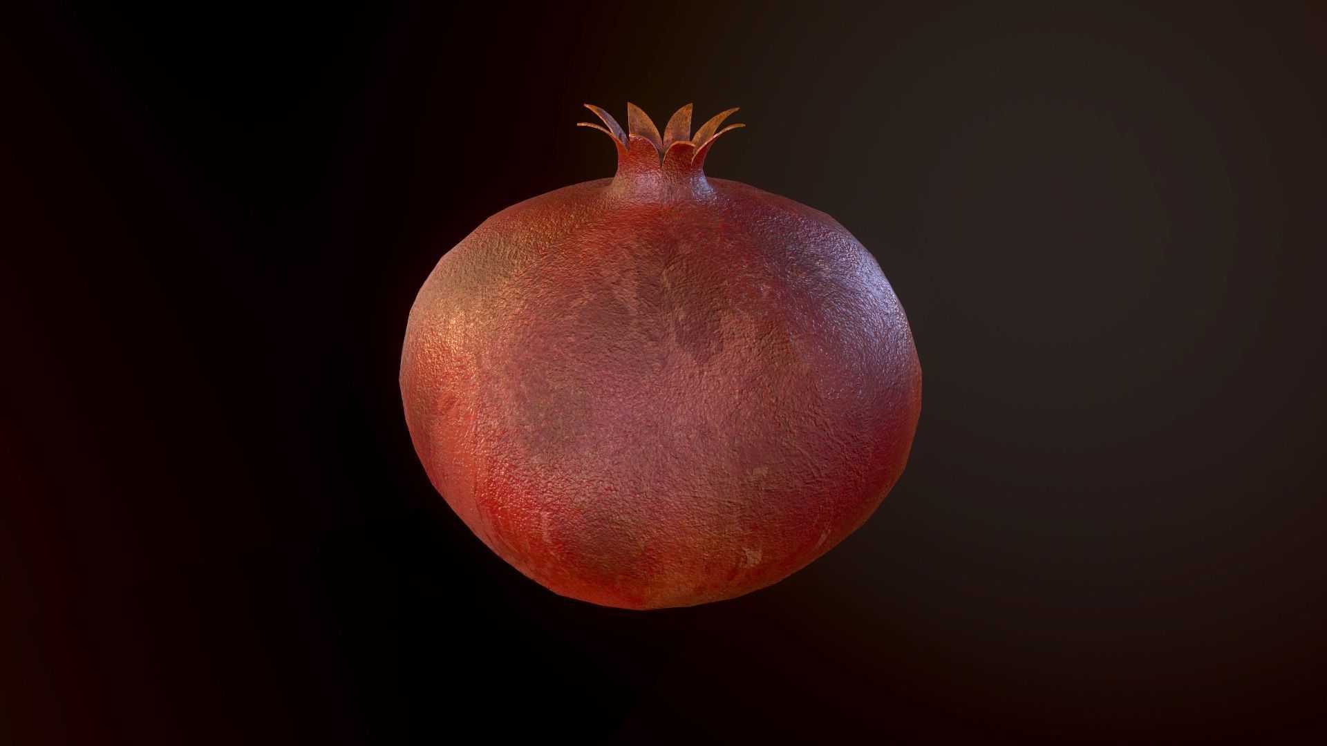 Garnet Low-poly 3D model pomegranate Low-poly 3D model_4