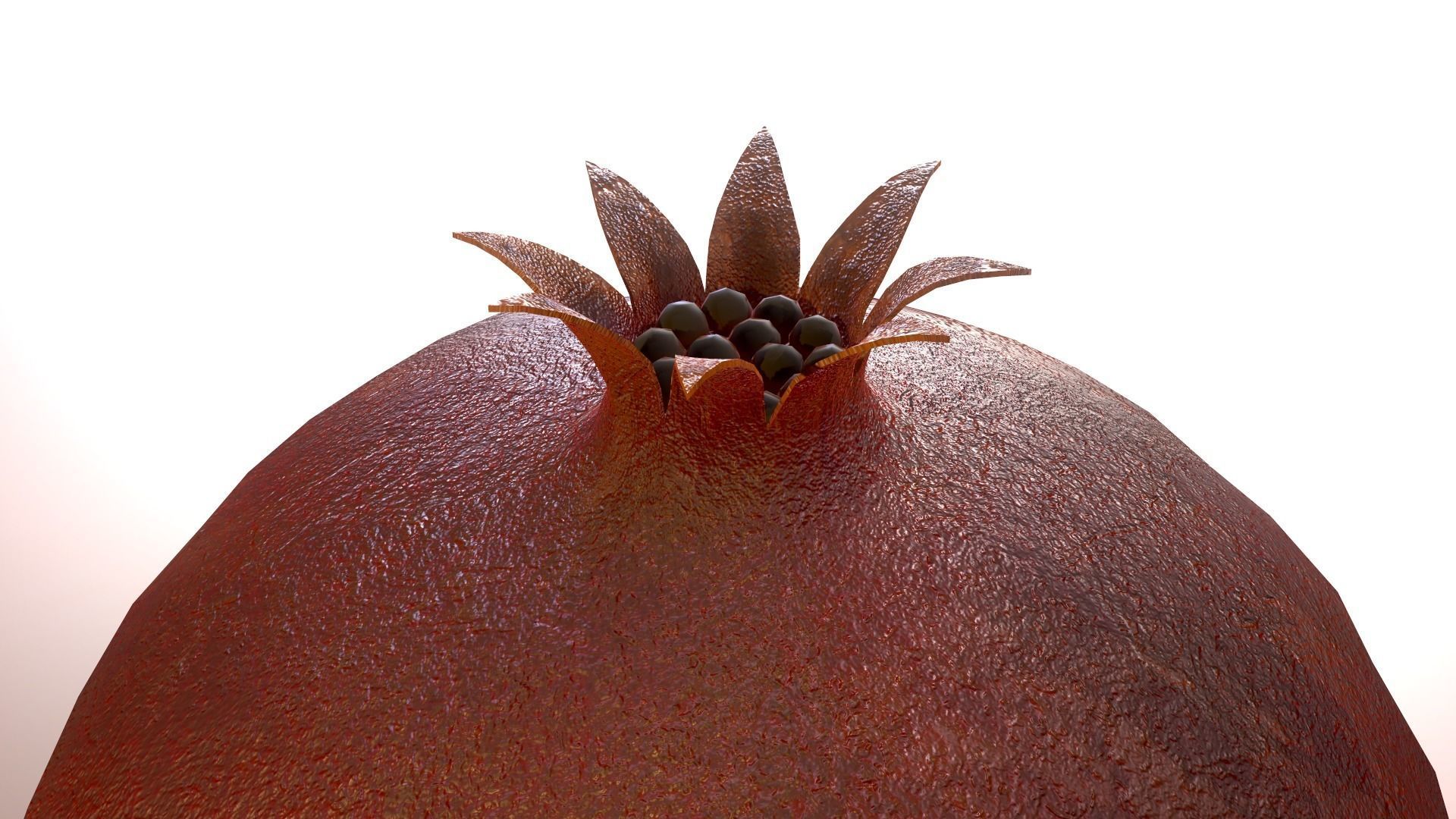 Garnet Low-poly 3D model pomegranate Low-poly 3D model_5