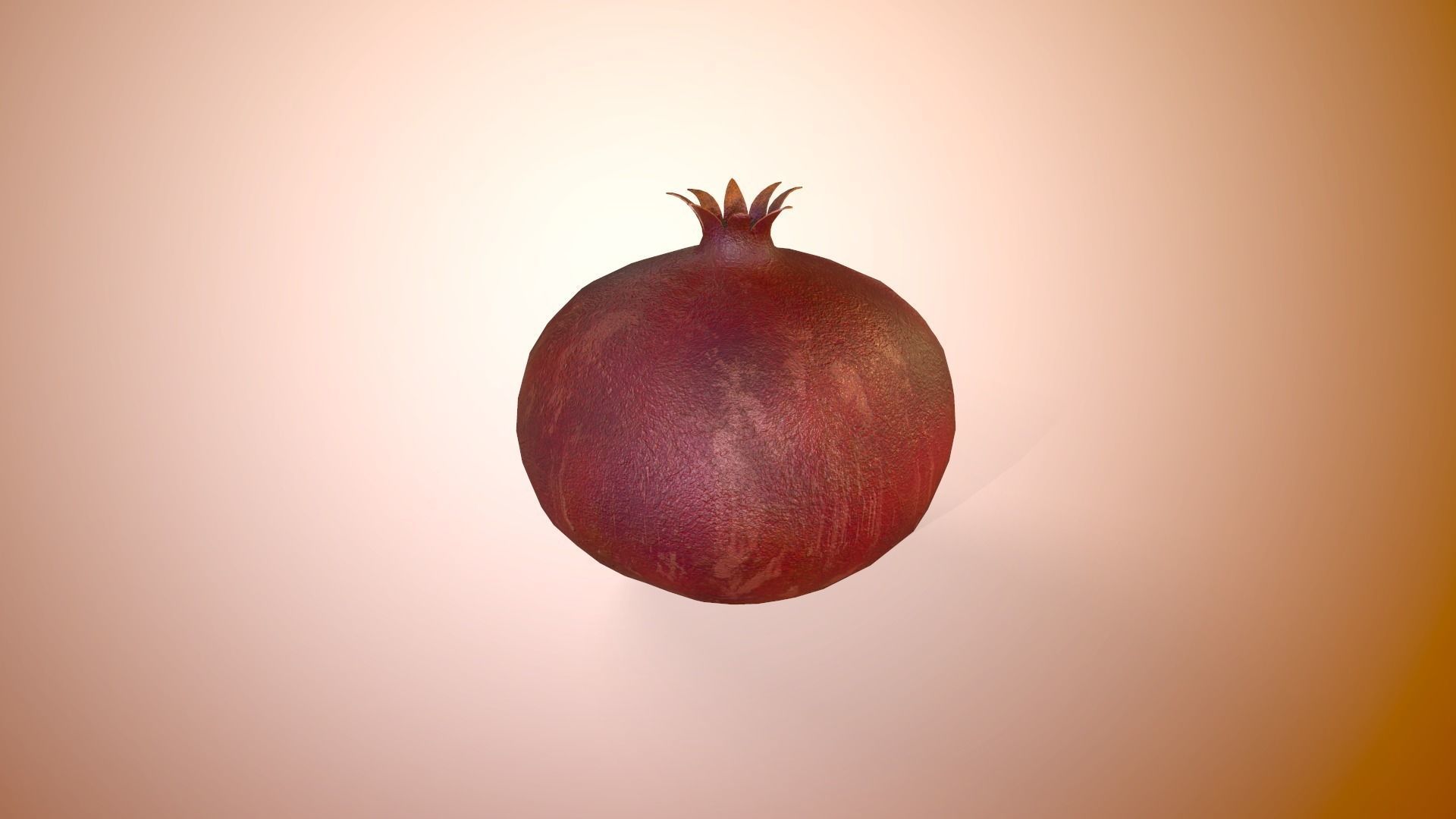 Garnet Low-poly 3D model pomegranate Low-poly 3D model_2
