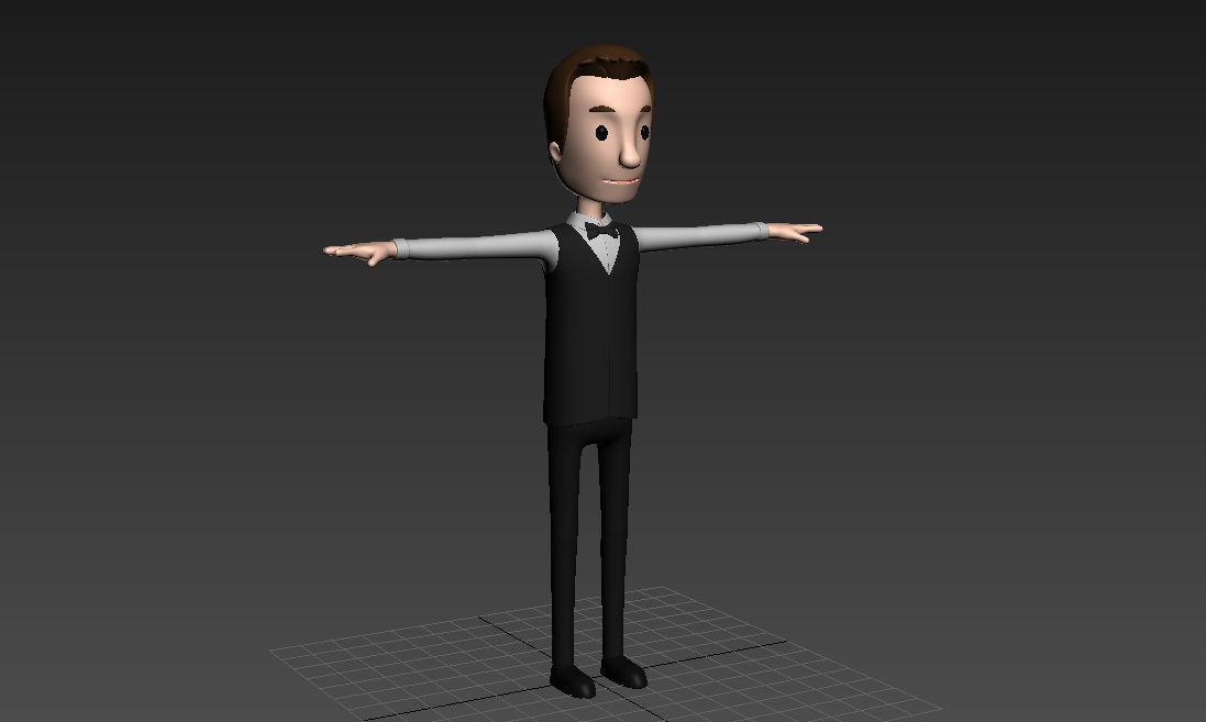 CartoonMan029-Waiter waiter 3D model_8