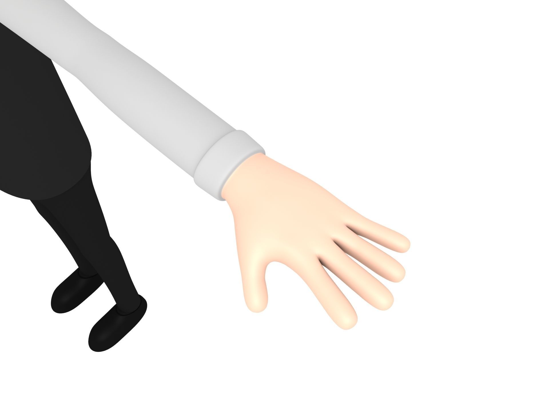 CartoonMan029-Waiter waiter 3D model_5