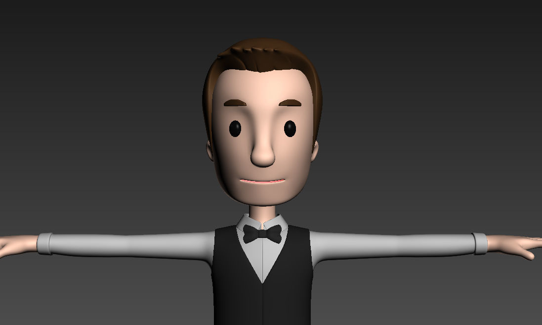 CartoonMan029-Waiter waiter 3D model_12
