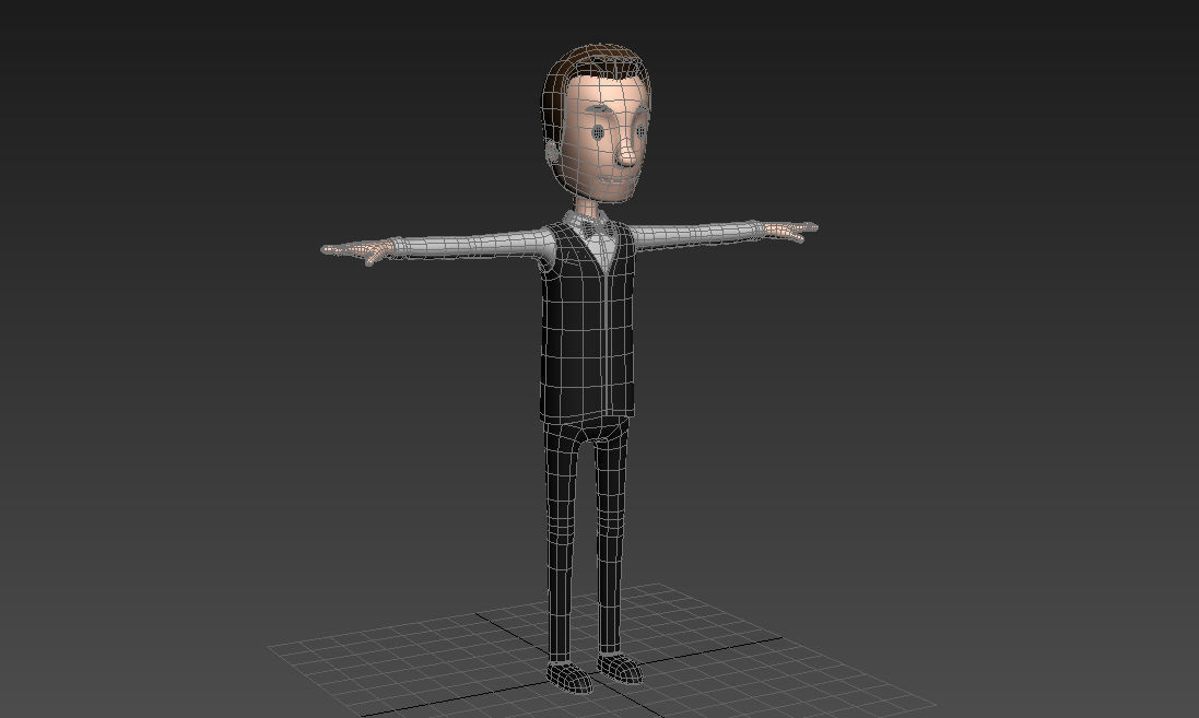 CartoonMan029-Waiter waiter 3D model_9