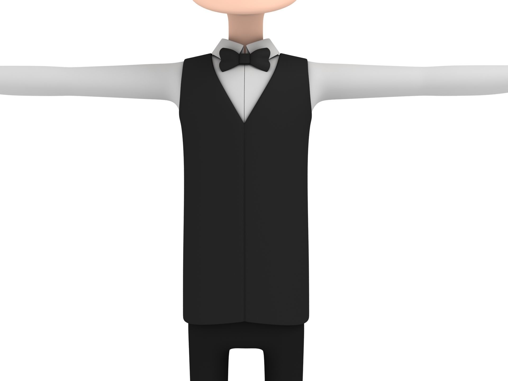 CartoonMan029-Waiter waiter 3D model_6