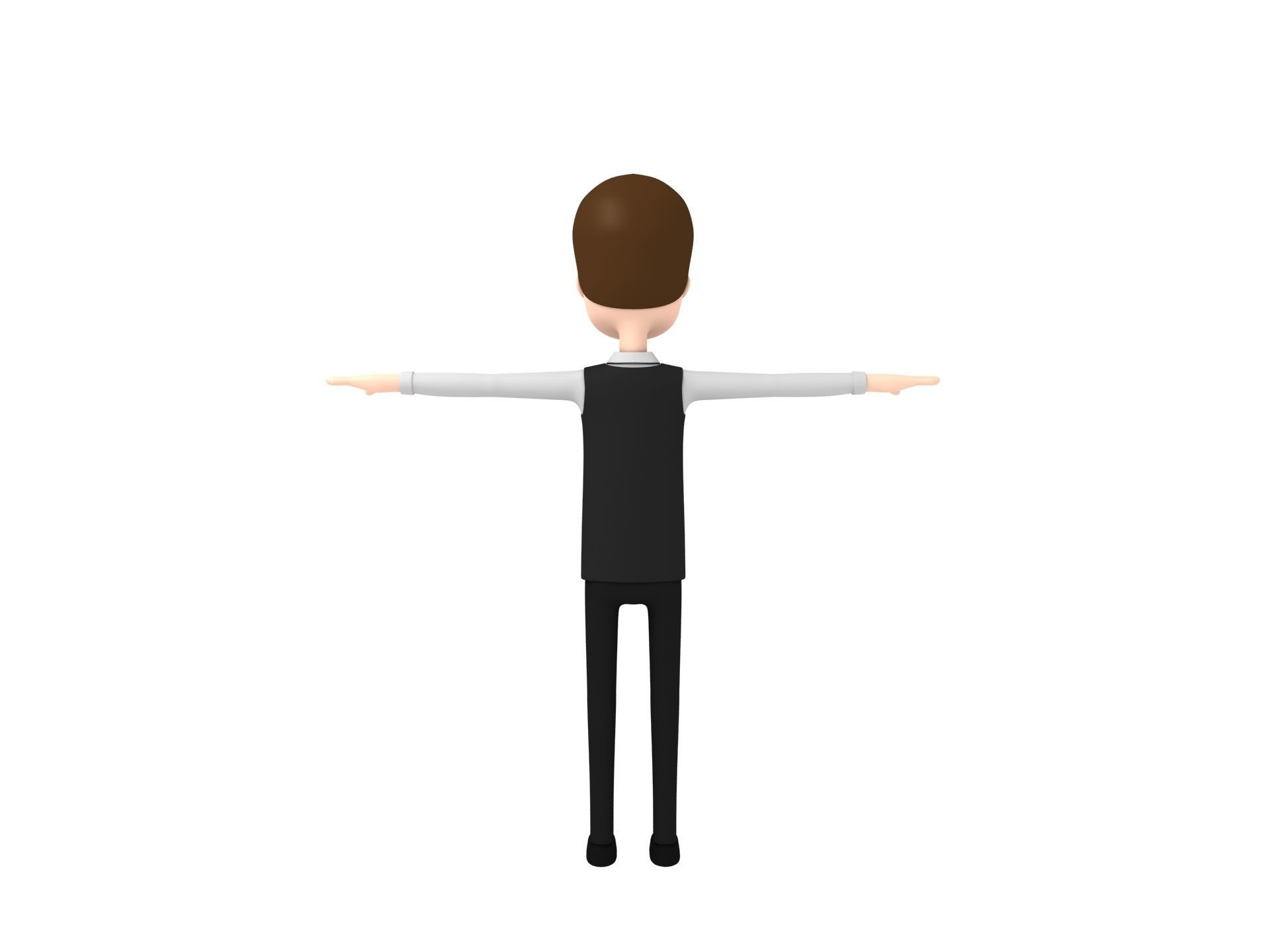 CartoonMan029-Waiter waiter 3D model_3