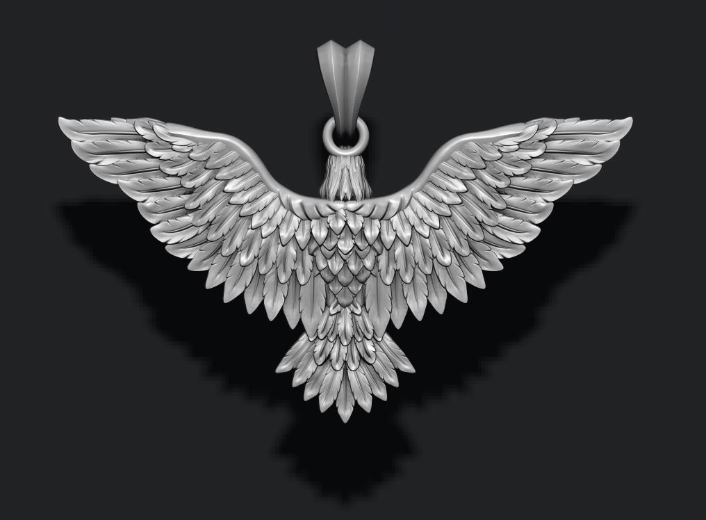 Eagle pendant 3D print model_1