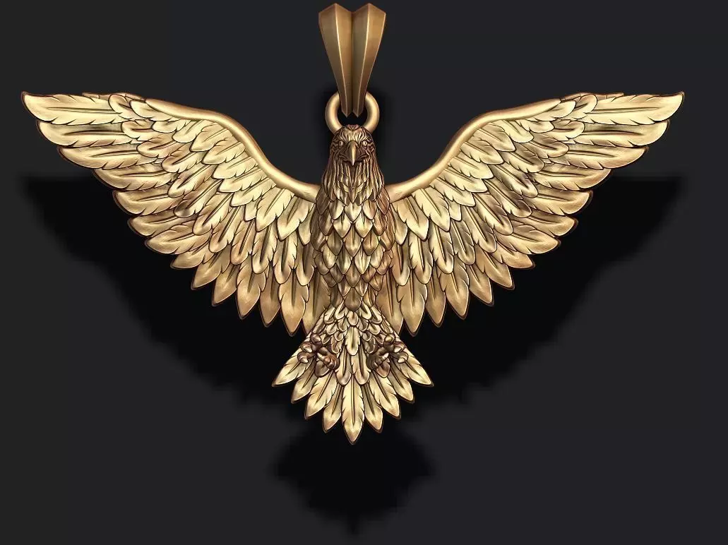 Eagle pendant 3D print model_0