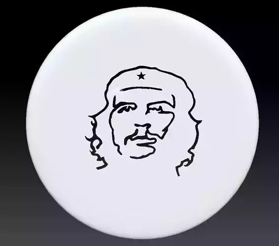 che guevara painting stencil  3D print model