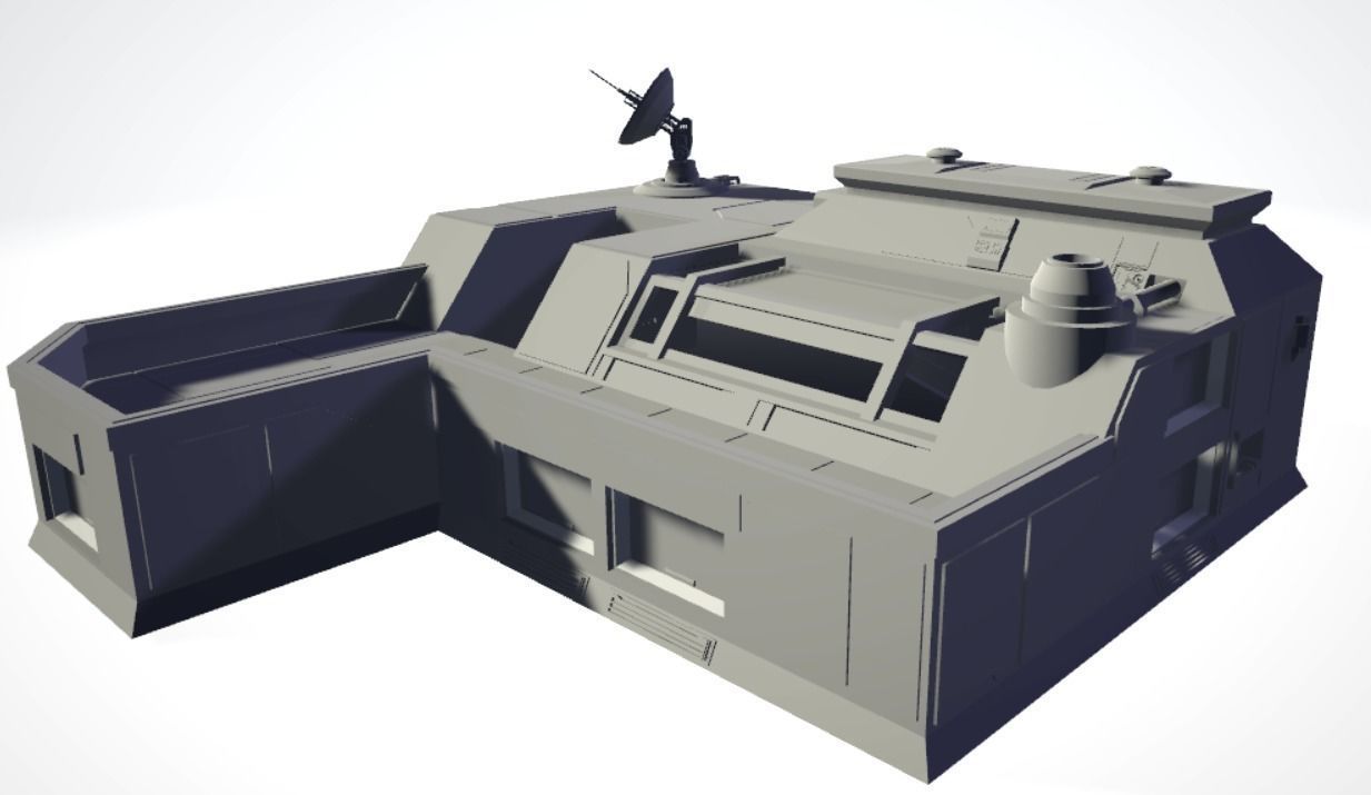 Sci-Fi RPG House - Building - High Details Level 3D model_5