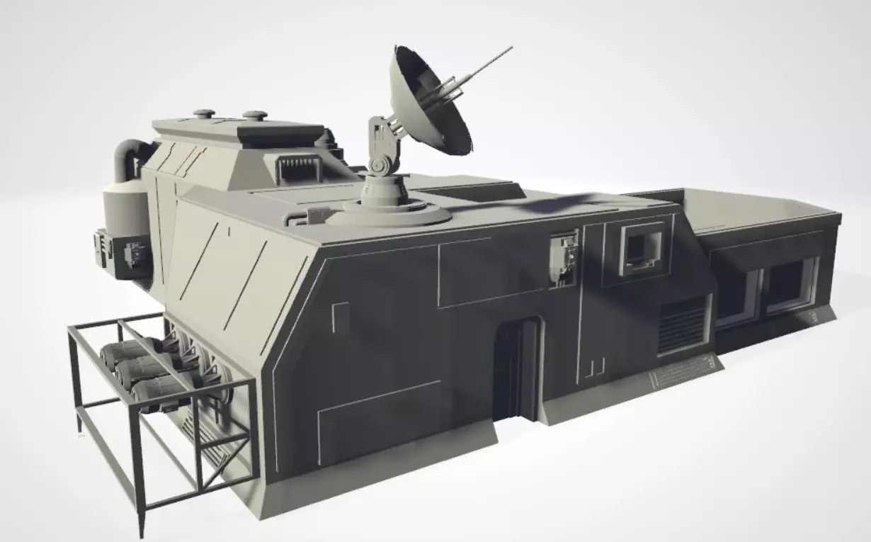 Sci-Fi RPG House - Building - High Details Level 3D model_0