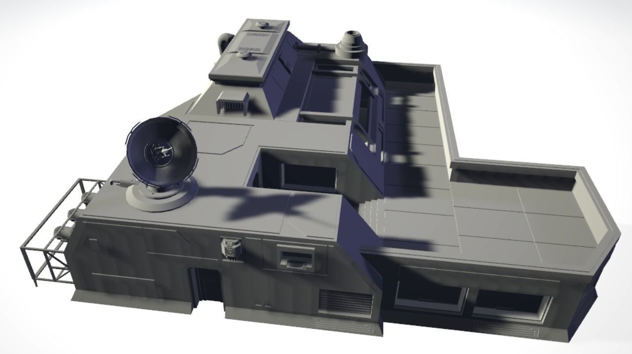 Sci-Fi RPG House - Building - High Details Level 3D model_3