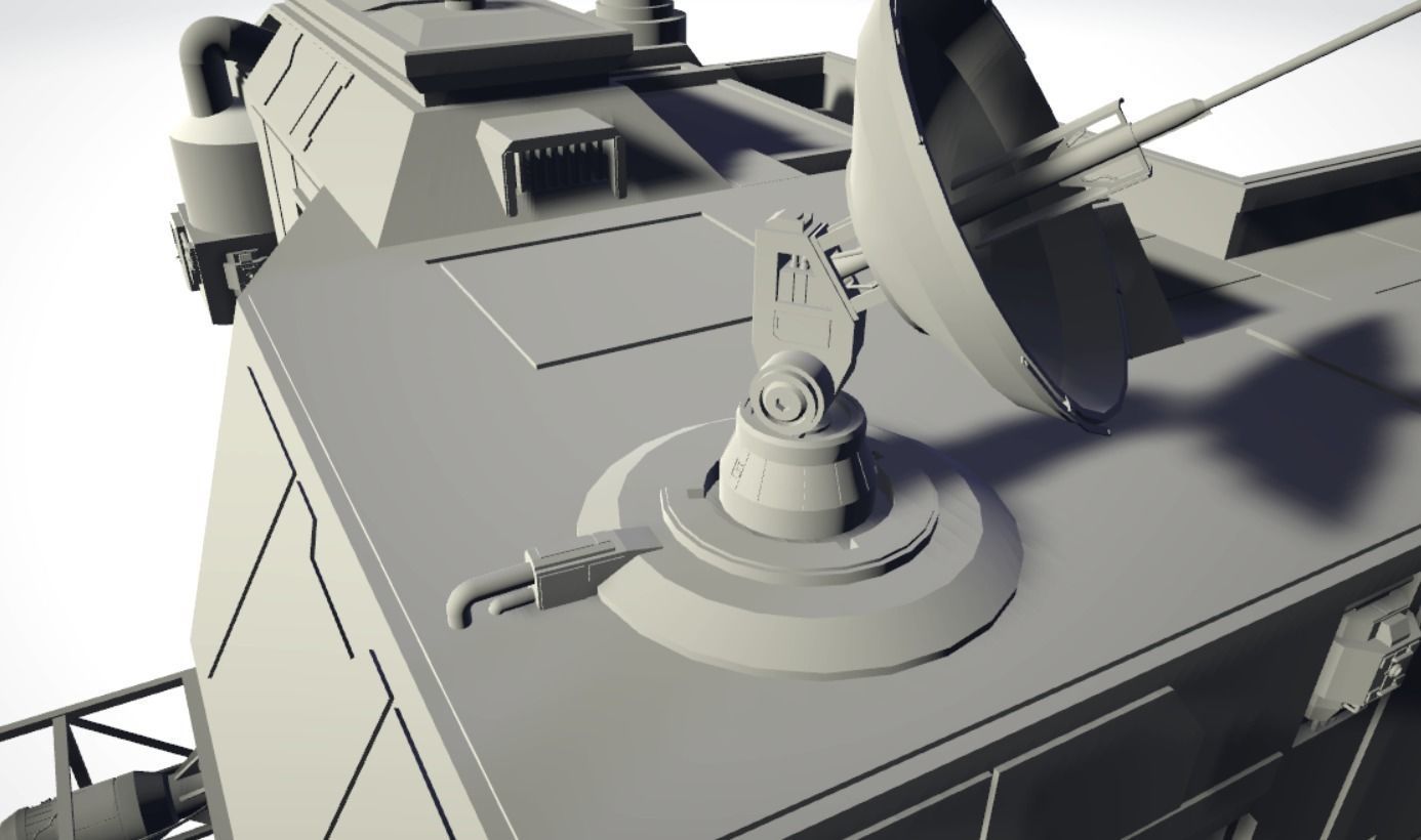 Sci-Fi RPG House - Building - High Details Level 3D model_6