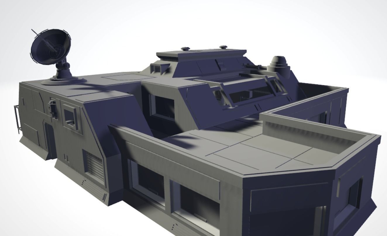 Sci-Fi RPG House - Building - High Details Level 3D model_1
