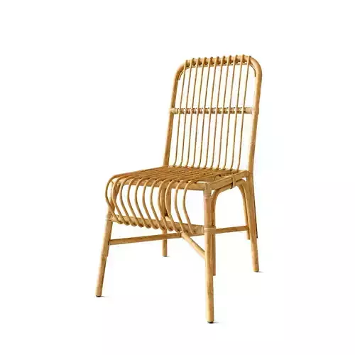 Valerie vintage rattan chair 3D model
