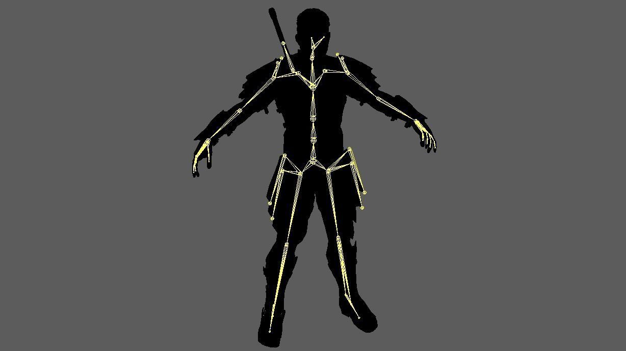 Swordsman Character Low-poly 3D model_7